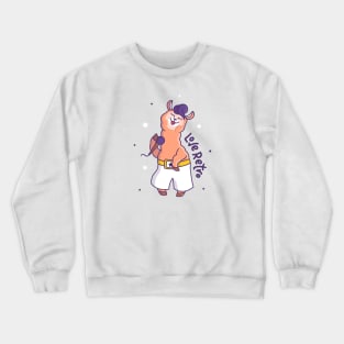 Cute Llama Love Retro Crewneck Sweatshirt